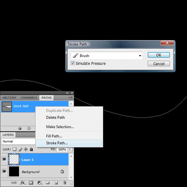 آموزش ایجاد خطوط براق در فتوشاپ 