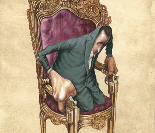 13-dictator-on-a-chair-illustration-painting