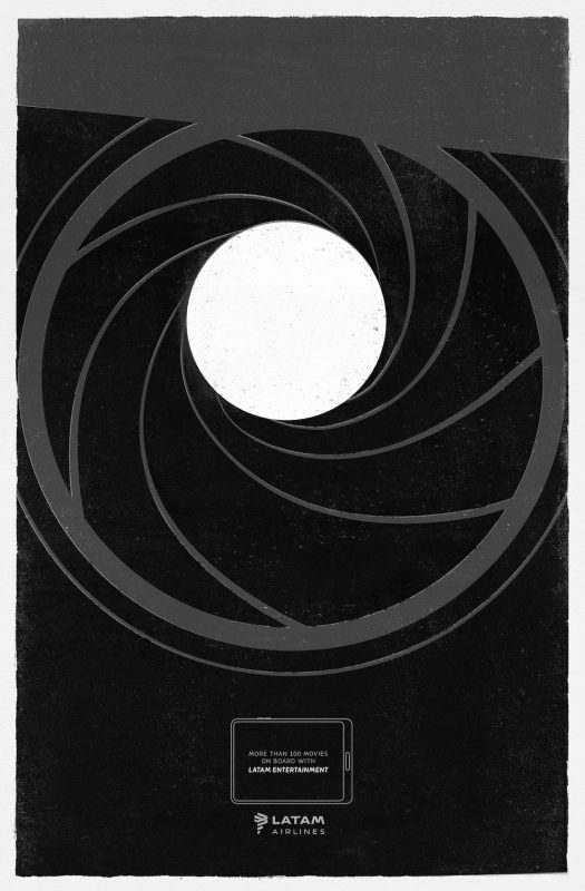 6 پوستر تبلیغاتی با استفاده از قطعات هواپیما پوستر فیلم 007