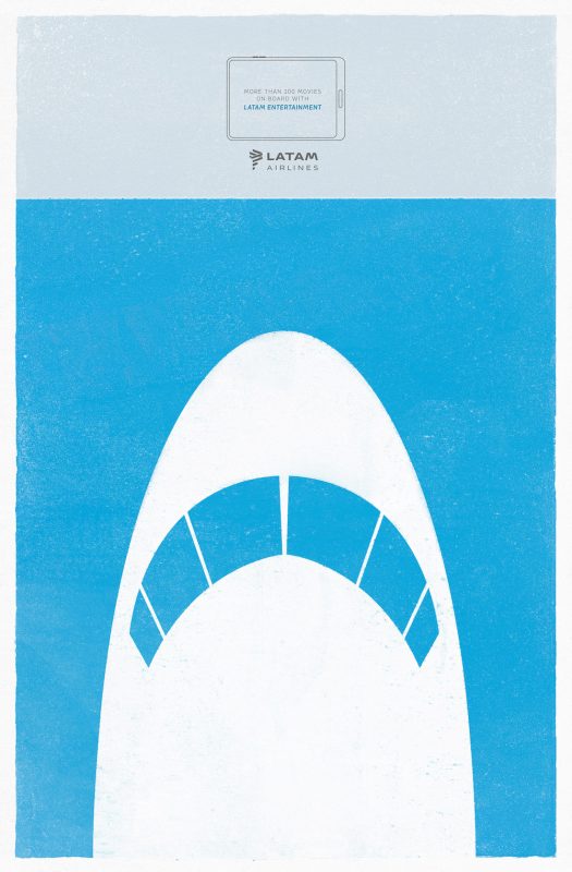 6 پوستر تبلیغاتی با استفاده از قطعات هواپیما پوستر فیلم Jaws