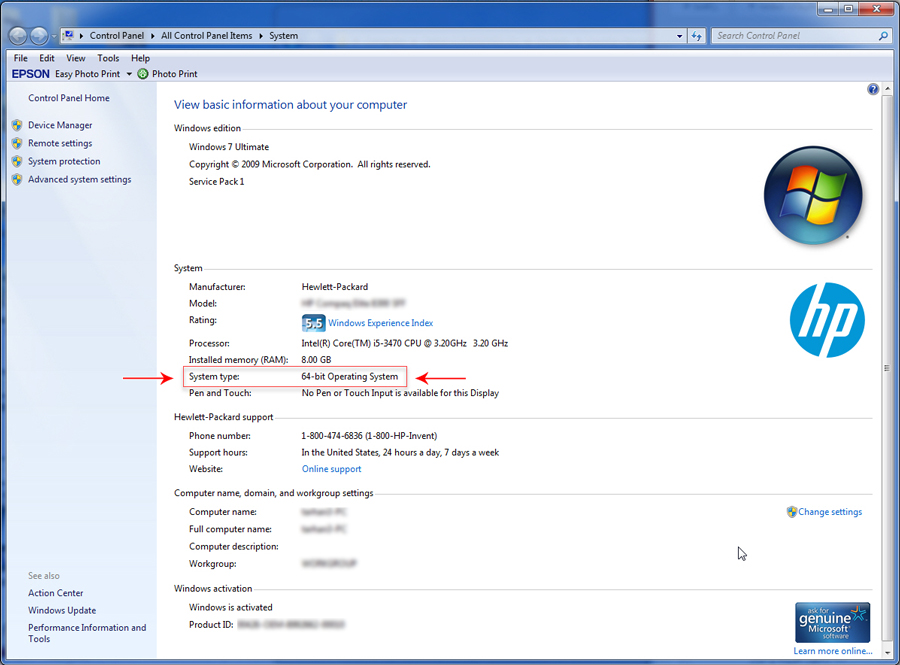 تشخیص 32 یا 64 بیتی بودن ویندوز
