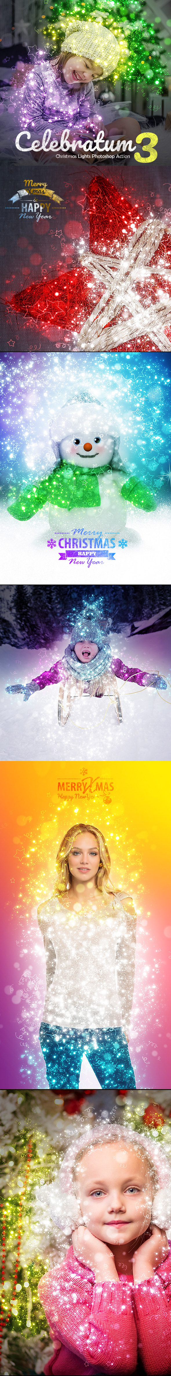 اکشن فتوشاپ کریسمس | Celebratum 3 Photoshop Action اکشن فتوشاپ کریسمس
