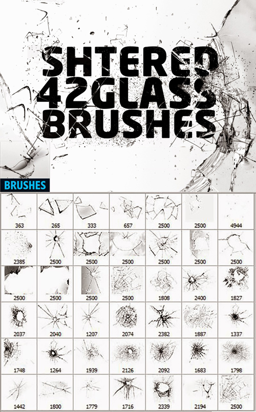 براش شیشه شکسته