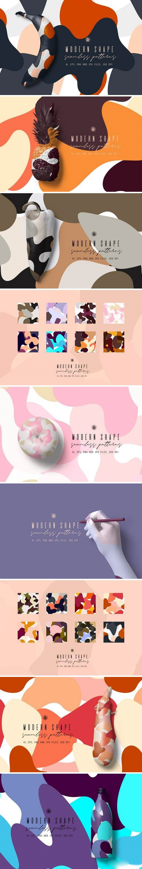 بافت و شکل های مدرن Modern Shape Patterns PNG شکل های مدرن