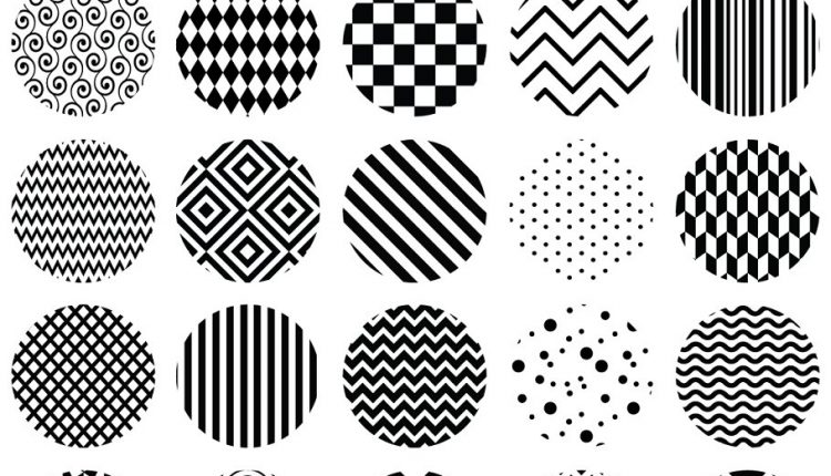 پترن هندسی سیاه و سفید