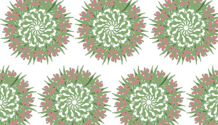 پترن انتزاعی گلهای بهاری