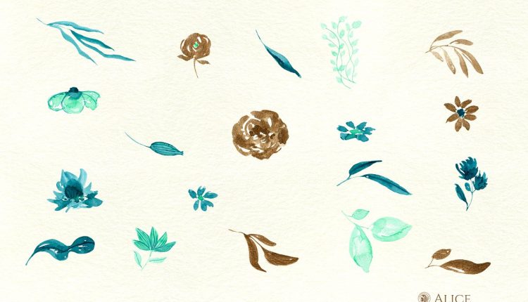 گل های آبرنگی