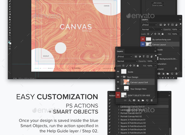 موکاپ بوم نقاشی پنج در چهار