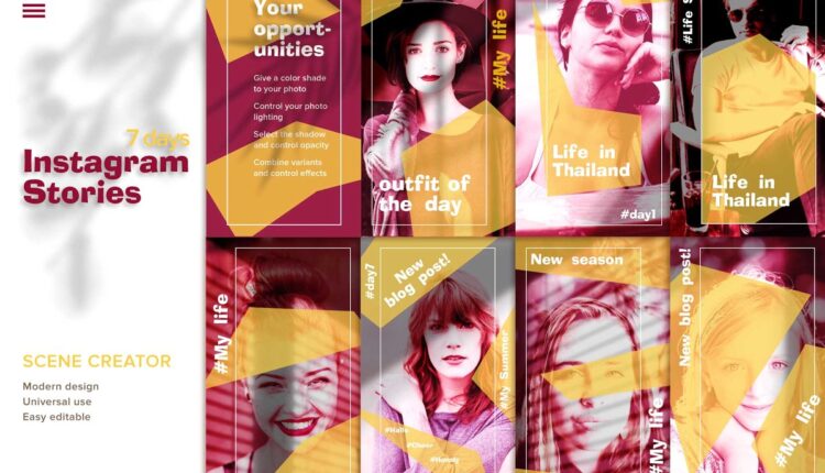 قالب های آماده استوری اینستاگرام