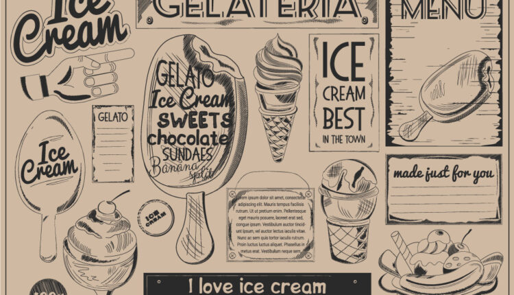 مجموعه وکتور فست فود و کافه