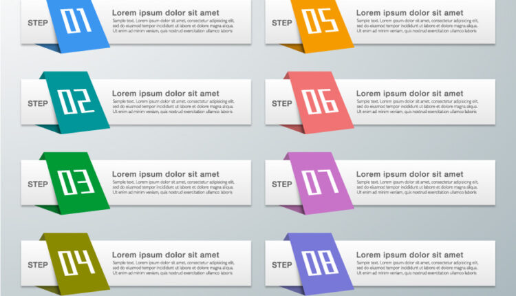 وکتور اینفوگرافیک های براق گزینه ای