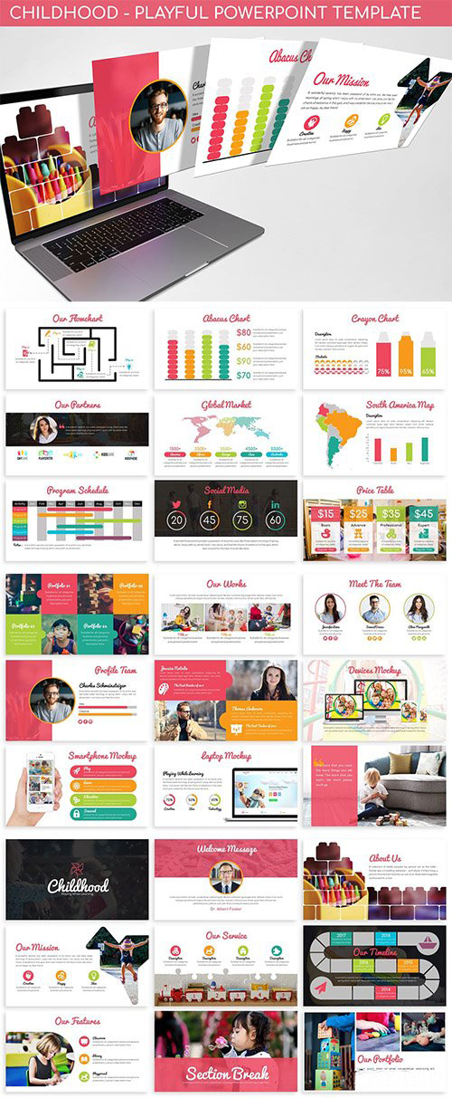 قالب پاورپوینت دوران بچگی