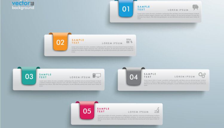 وکتور اینفوگرافیک های براق گزینه ای