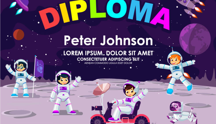 قالب آماده مدرک کودکان