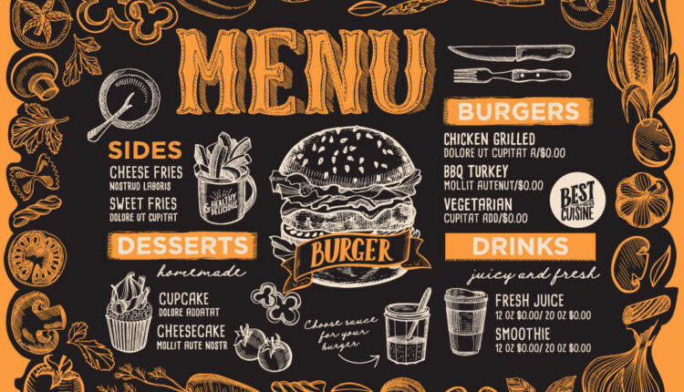 مجموعه وکتور فست فود و کافه