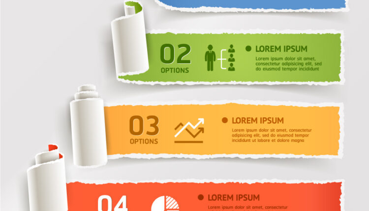 وکتور اینفوگرافیک های براق گزینه ای