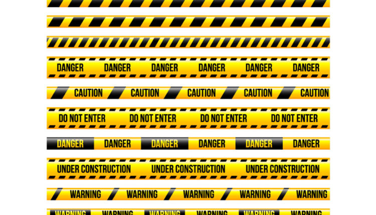 وکتور علائم هشدار دهنده زرد