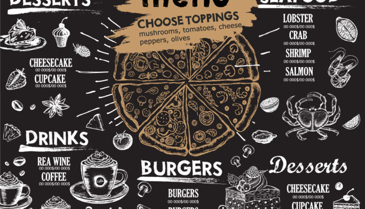 مجموعه وکتور فست فود و کافه