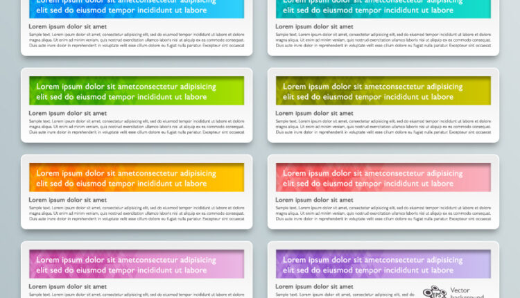 وکتور اینفوگرافیک های براق گزینه ای