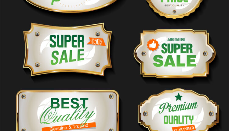 مجموعه لیبل های طلایی