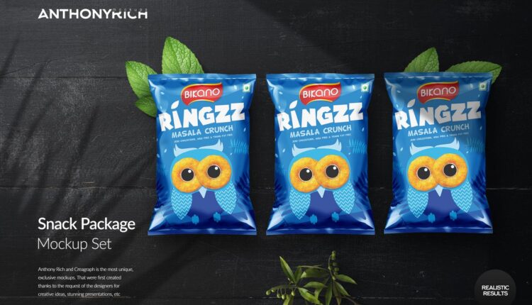 موکاپ بسته بندی چیپس و پفک