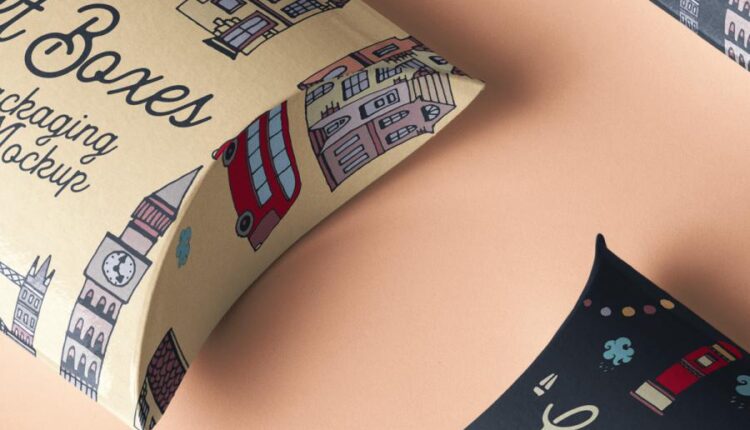 موکاپ جعبه هدیه بالشتی