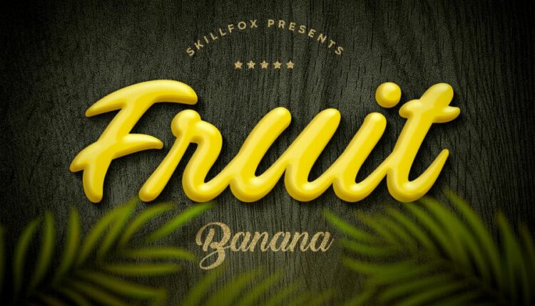 استایل نوشته میوه فتوشاپ