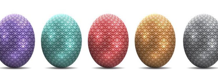 وکتور تخم مرغ های رنگی