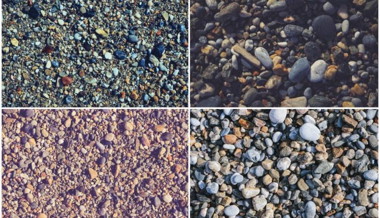 تکسچر سنگ ریزه دریا