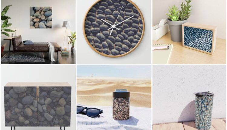 تکسچر سنگ ریزه دریا