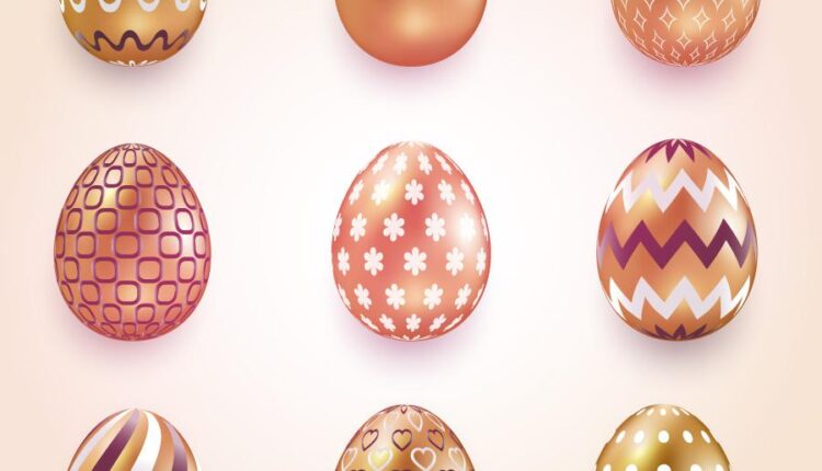وکتور تخم مرغ های رنگی