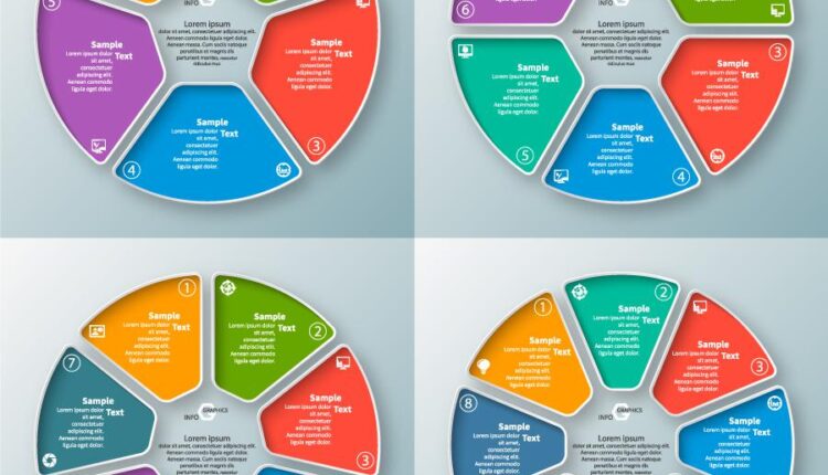 وکتور اینفوگرافیک دایره ای