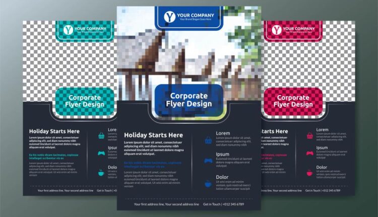 فایل لایه باز تراکت بروشور و جلد مجله