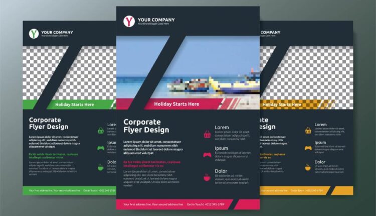 فایل لایه باز تراکت بروشور و جلد مجله