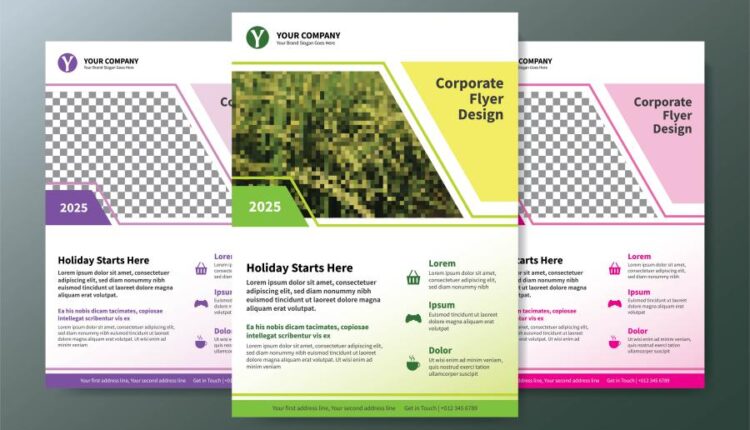 فایل لایه باز تراکت بروشور و جلد مجله