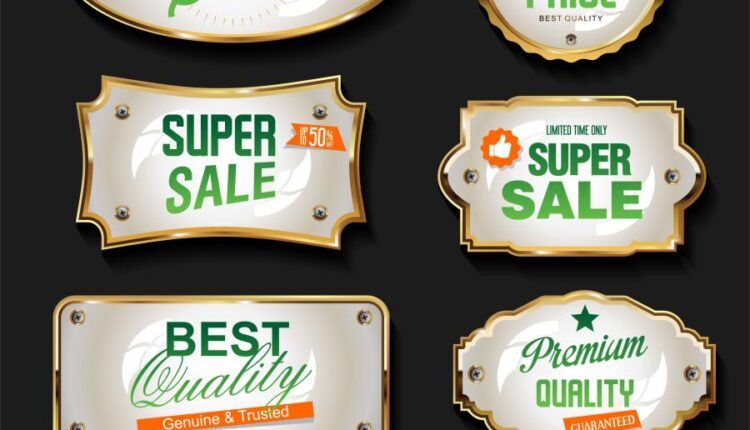 مجموعه لیبل های طلایی