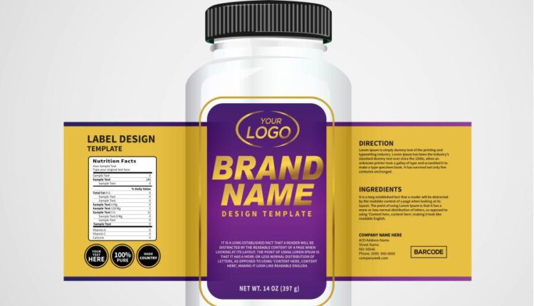 برچسب های وکتوری بسته بندی پزشکی