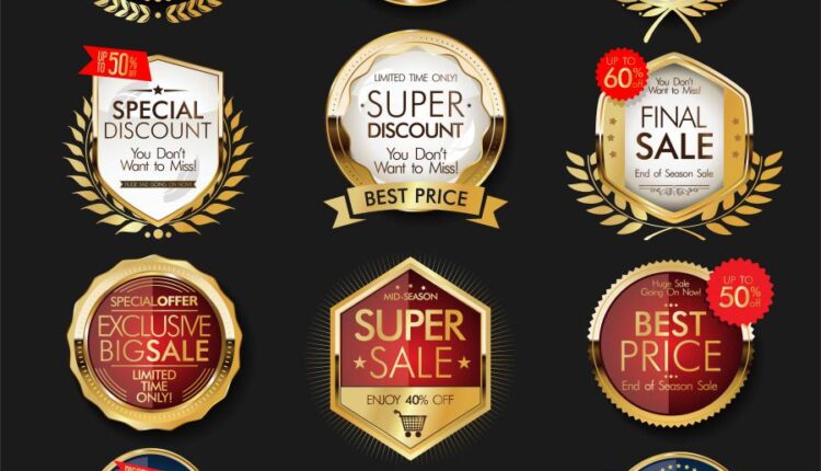 مجموعه لیبل های طلایی