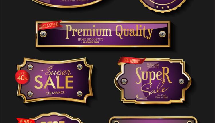 مجموعه لیبل های طلایی