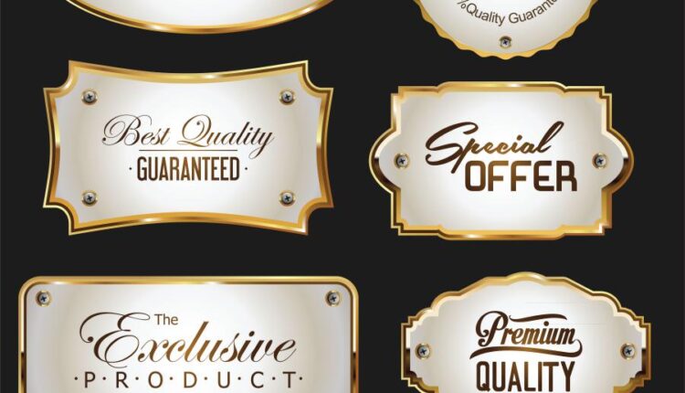 مجموعه لیبل های طلایی