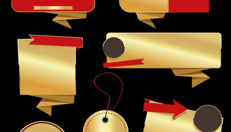 مجموعه لیبل های طلایی