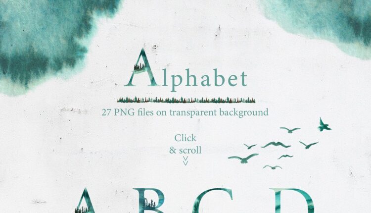 تصاویر PNG آبرنگی جنگل