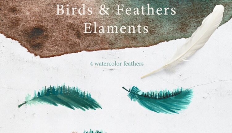 تصاویر PNG آبرنگی جنگل