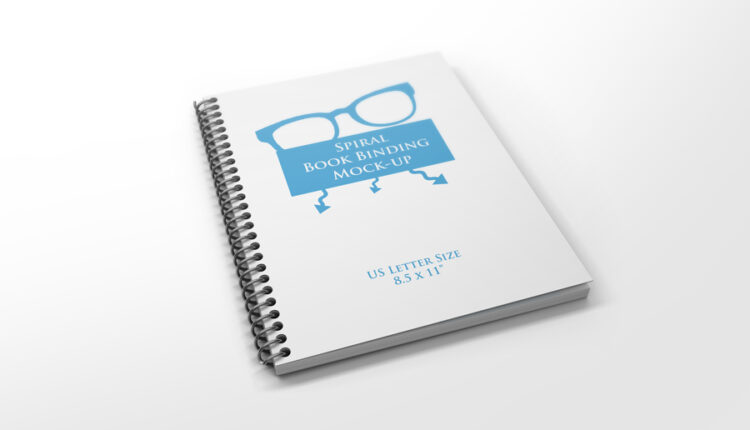 موکاپ کتاب و دفترچه فنری