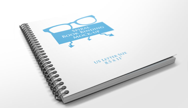 موکاپ کتاب و دفترچه فنری