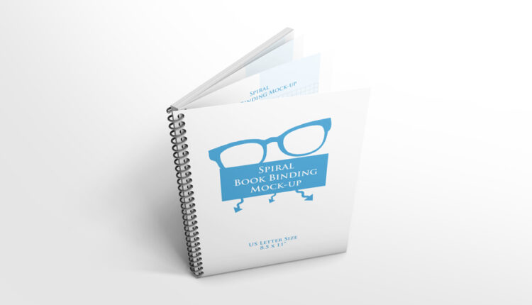 موکاپ کتاب و دفترچه فنری