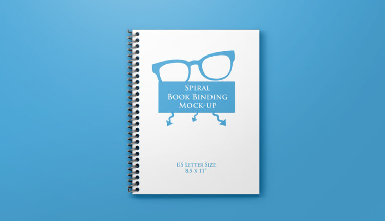 موکاپ کتاب و دفترچه فنری