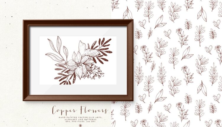 تصاویر PNG گل های مسی