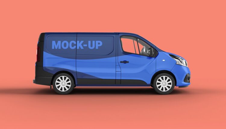 دانلود موکاپ ماشین ون   Van MockUp PSD