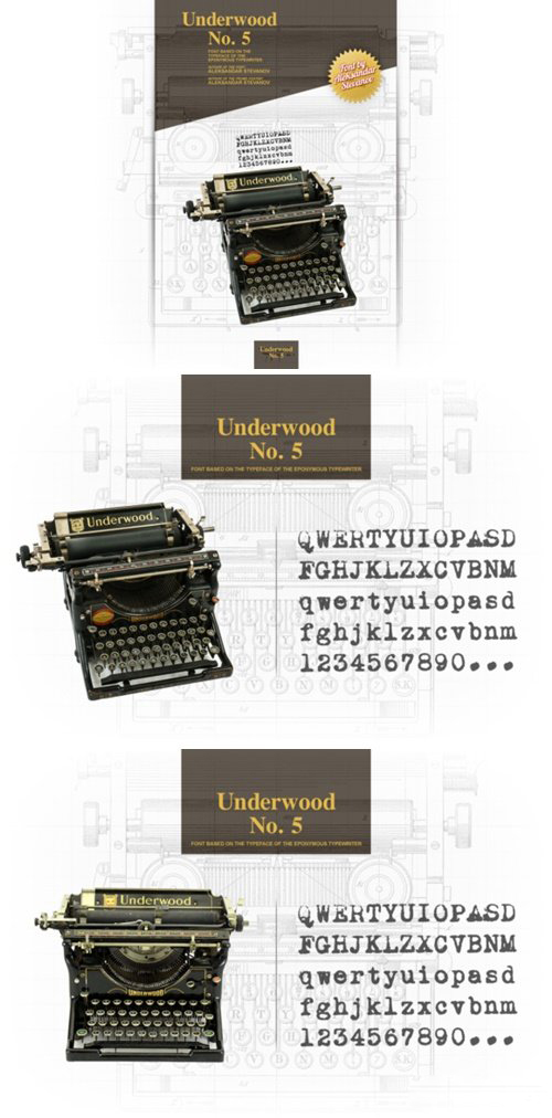 فونت انگلیسی آندروود Underwood No. 5 Font